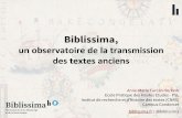 Biblissima, un observatoire de la transmission des textes anciens