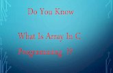 Basic array in c programming