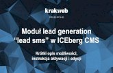 Moduł lead generation "lead sms" w ICEberg CMS
