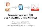 Generierung von PDF aus XML/HTML mit PrintCSS