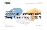Zeppelin, TensorFlow, Deep Learning 맛보기