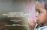 Kansainvälinen vaikuttaminen ja ohjelmatyö Suomen UNICEFissa 2015