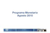 Programa monetario agosto 2010