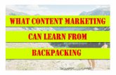 What Content Marketing Can Learn From Backpacking