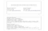 KONSTRUKCIJSKI ELEMENTI I - riteh.uniri.hr · PDF fileNumeričke metode u konstruiranju, Inženjerska vizualizacija, Konstrukcijski elementi III, Metodičko konstruiranje, Hidraulika