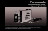 MINAS A-series Operating Manual - Panasonic - Global · PDF fileAC Servo Motor Driver MINAS A-series Operating Manual • Thank you very much for your buying Panasonic AC Servo Motor