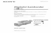 SONY - DCR-VX2100 Kamkorderdownload.sony-europe.com/pub/manuals/eu/DCR-VX2100.pdf · 3-087-414-11 (1) Digitalni kamkorder Upute za uporabu Molimo da prije korištenja pažljivo pročitate