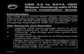 USB 3.0 to SATA HDD Slipper Docking with OTB Quick ... · PDF file1 USB 3.0 to SATA HDD Slipper Docking with OTB Quick Installation Guide 04-0730A Introduction The USB 3.0 to SATA