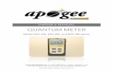 MQ-300 Series Quantum meter - Campbell Sci · PDF fileApogee Instruments MQ series quantum meters consist of a handheld meter and a dedicated quantum sensor that is integrated into