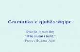 GRAMATIKA E GJUHËS SHQIPE - mileniumi3.nets/Gramatika e gjuhes shqipe.pdf · Gramatika e gjuhës shqipe Shkolla jopublike “Mileniumi i tretë” Punoi: Buena Aziri
