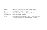 Nama : Ikhsanuddin Ahmad Hrp, S.Kp., MNS. NIP : 19720826 ...ocw.usu.ac.id/course/download/129-KEPERAWATAN... · • Merumuskan diagnosa keperawatan utama pada pasien ... •Penyakit
