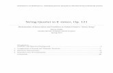 String Quartet in E minor, Op. 121 - University of Minnesota · PDF fileUNIVERSITY OF MINNESOTA : UNDERGRADUATE RESEARCH OPPORTUNITIES PROGRAM (UROP) String Quartet in E minor, Op.