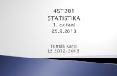 Tomáš Karel LS 2012/ · PDF fileStatistika pro ekonomy Hindls R., Hronová S., Seger J., Fischer,J. (1. – 8. vydání) Statistika v příkladech – Marek L. a kolektiv Seznam