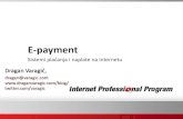 E-payment - Razvoj  · PDF filePlatiMo – M-payment ... Uslovi pladanja/naplate Detaljnije:   . E-banking ... Mogude je ukucavati broj kartice ili prevlačiti