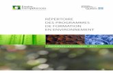 RÉPERTOIRE DES PROGRAMMES DE FORMATION EN · PDF fileRépertoire des programmes de formation en ... Québec (Québec) G1V 0A6 418 ... Microprogramme de 2e cycle en santé environnementale