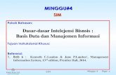 Dasar-dasar Intelejensi Bisnsis : Basis Data dan Manajemen ... · PDF fileSIM Minggu4 Page 1 SIM MINGGU#4 Pokok Bahasan: Dasar-dasar Intelejensi Bisnsis : Basis Data dan Manajemen