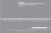 BOSE PRO SYSTEMS DIVISION - · PDF file2012/03 3 modelo y caracterÍsticas p.v.p.r. unidad sin i.v.a. euros (€) bose® roommatch rm5505 - cod. producto: negro 048876. 3.599,00 bose®