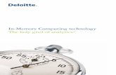 Marcel Grandpierre, Georg Buss, Ralf Esser In-Memory ... · PDF fileIn-Memory Computing technology – The holy grail of analytics? 3 In-Memory Computing in a nutshell The latest industry