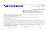 Vandex - paradigma-ltd.ru · PDF fileVandex. ACCELERATOR . ДОБАВКА-УСКОРИТЕЛЬ ДЛЯ. ПОРТЛАНДЦЕМЕНТА для ликвидации протечек по