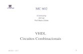 VHDL Circuitos Combinacionais - Instituto de Computaçãocortes/mc602/slides/VHDL/VHDL_2... · VHDL Circuitos Combinacionais. MC602 – 2011 2 IC-UNICAMP ... VHDL . MC602 – 2011