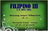 FILIPINO III - haraya.wikispaces.comORIENTATION-+JU… · PROYEKTO / TAKDANG ARALIN • Anumang itinakdang gawain ay nararapat na ipasa sa itinakdang panahon. Ang pagkahuli sa pagpasa