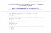 Kumpulan Soal dan Pembahasan Sistem Persamaan Linier  · PDF file  Kumpulan Soal dan Pembahasan Sistem Persamaan Linier Dua Variabel Oleh: Angga Yudhistira