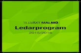 Ledarprogram - tillvaxtmalmo.setillvaxtmalmo.se/wp-content/uploads/2014/11/Ledarprogrammet_2015... · • Medarbetarskap och medledarskap • Behov styr beteende • Försvarsmekanismer