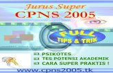 PPPaaakkkeeettt SSSOOOAAALLL Jurus Super CPNS 2005 · PDF filebahwa untuk soal-soal Tes Potensi Akademik, tiap soal rata-rata harus bisa diselesaikan dalam waktu kurang dari 1 menit