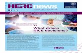 What drives NICE decisions? - HERC Homepage · PDF filein recent appraisals, ... effective resource allocation and defining the clinical ... defenders, holding to high standards in