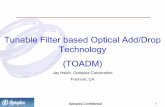Tunable Filter based Optical Add/Drop Technology (TOADM) Jay Hsieh.pdf · Tunable Filter based Optical Add/Drop Technology (TOADM) Jay Hsieh, Optoplex Corporation. Fremont, CA. ...