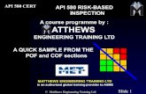 API 580 CERT API 580 RISK-BASED INSPECTION A course ... · PDF fileAPI 580 RISK-BASED INSPECTION A course programme by : ... Simplified list in 580 ... API 580 Sec 10 Note the typical