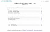 Approved Manufacturers List - Internal Use Only · PDF fileThe purpose of the Access Midstream Approved Manufacturer List (AML) is to document ... Approved Manufacturers List - Internal