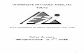 UNIVERSITE FRANCOIS-RABELAIS TOURS - perso.ibcp.frperso.ibcp.fr/gilbert.deleage/Cours/processeur.pdf · Le microprocesseur est l'aboutissement de progrès technologiques tant dans