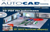 3D-PDF-Autodesk-Plug-ins von Mensch ... - autocad · PDF fileEditorial 6/13 AUTOCAD & Inventor Magazin 3 Liebe Leser, mit dieser Ausgabe feiert das AUTOCAD Magazin sein 25-jähriges