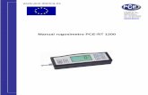 Manual rugosímetro PCE-RT  · PDF fileinducción para generar la señal analógica, que es proporcional a la rugosidad superficial a la salida del rectificador sensible en fase