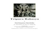 Tripura Rahasya - aghori.it HOME Rahasya ita.pdf · CAPITOLO I - Le Interrogazioni di Bhargava nella Shri Tripura Rahasya. ... secondo il Tantra, Maya è un aspetto della Realtà