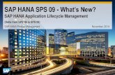 SAP HANA SPS 09 - What’s New? - 西门有肉 · PDF fileSAP HANA SPS 09 - What’s New? SAP HANA Application ... New Key Features of HALM in SAP HANA SPS09 ... Install and Update