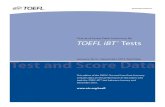 Test and Score Data Summary for the TOEFL iBT Tests Test and Score Data Summary… · TOEFL iBT® Tests Test and Score Data ... than the paper-based TOEFL test ... including free