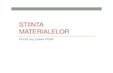 STIINTA MATERIALELOR - sim. · PDF fileBiomateriale Stocare de energie Echipament sportiv . METALE