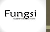 Fungsi -   · PDF fileFungsi Linier adalah fungsi yang pangkat tertinggi dari variabelnya adalah satu ... 2. Fungsi implisit : f(x, y) = 0 3. Fungsi parameter : x = f(t)