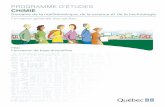 PROGRAMME D’ÉTUDES CHIMIE - · PDF fileLe présent document est une adaptation du programme d’études Chimie du Programme de formation de l’école québécoise, enseignement