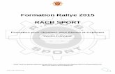 Formation Rallye 2015 RACB  · PDF file2015-racb formation-FR 3 Schéma général d’un rallye: CH0 CH1 CH. Start FF Stop