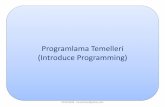 Programlama Temelleri (Introduce Programming) · PDF file1- Temel Kavramlar Programlama Temelleri 2- Sayı sistemleri 3- Aritmetik ifadeler 4 - Algoritma 5 - Akış Diyagramları 6-