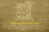 Bhagavad Gita - Bhaktivedanta · PDF fileBhagavad Gita A simple and concise overview of the Bhagavad-gita by Sutapa das Based on Bhagavad Gita As It Is by His Divine Grace A.C. Bhaktivedanta