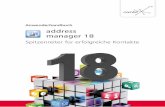address manager 18 - CRM Software -  · PDF file9.3 Arbeiten mit eMail-Vorlagen / Standard-eMails..... 143 eMail-Vorlagen erstellen