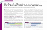 Hybrid Clouds vereinen das Beste aus zwei Welten - IT-News · PDF fileHybrid Cloud: Datensicherheit, ... Schnellere und flexi- blere Arbeitsabläufe Schnelle Reaktion auf Fachabteilungen
