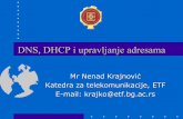 DNS, DHCP i upravljanje adresama - telekomunikacije.etf.rstelekomunikacije.etf.rs/predmeti/ot4ipt/DNS_i_DHCP.pdf · da pruže i master i slave serveri. 12 DNS – dinamička baza