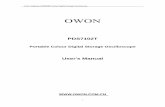 User's Manual - ageta.huageta.hu/pdf/PDS7102T USER MANUAL.pdf · User’s Manual of OWON Colour Digital Storage Oscilloscope General Warranty (PDS Series Digital Storage Oscilloscope)