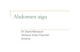 Abdomen aigu - epu-b.net aigu.pdf · Situation d’urgence caractérisée par une symptomatologie abdominale d’apparition brusque, associant le plus souvent : douleurs, nausées