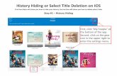 History Hiding or Select Title Deletion on IOS - Squarespace · PDF fileHistory Hiding or Select Title Deletion on IOS ... History Hiding or Select Title Deletion on the Website ...